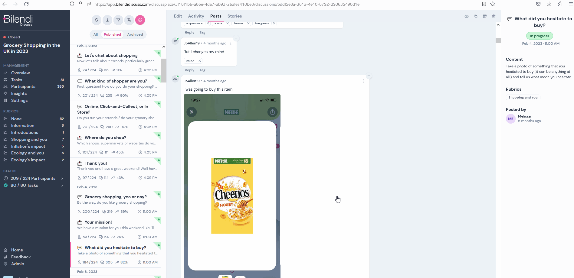 screenshot of Bilendi Discuss
